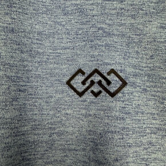 Leg3nd Golf Mens Extreme Stretch Polo Shirt Size M Blue Short Sleeve Collared - Picture 5 of 7